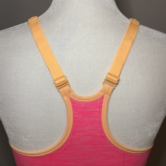 Old Navy Seamless Sports Bra Pink and Orange Racerback - Picture 8 of 16